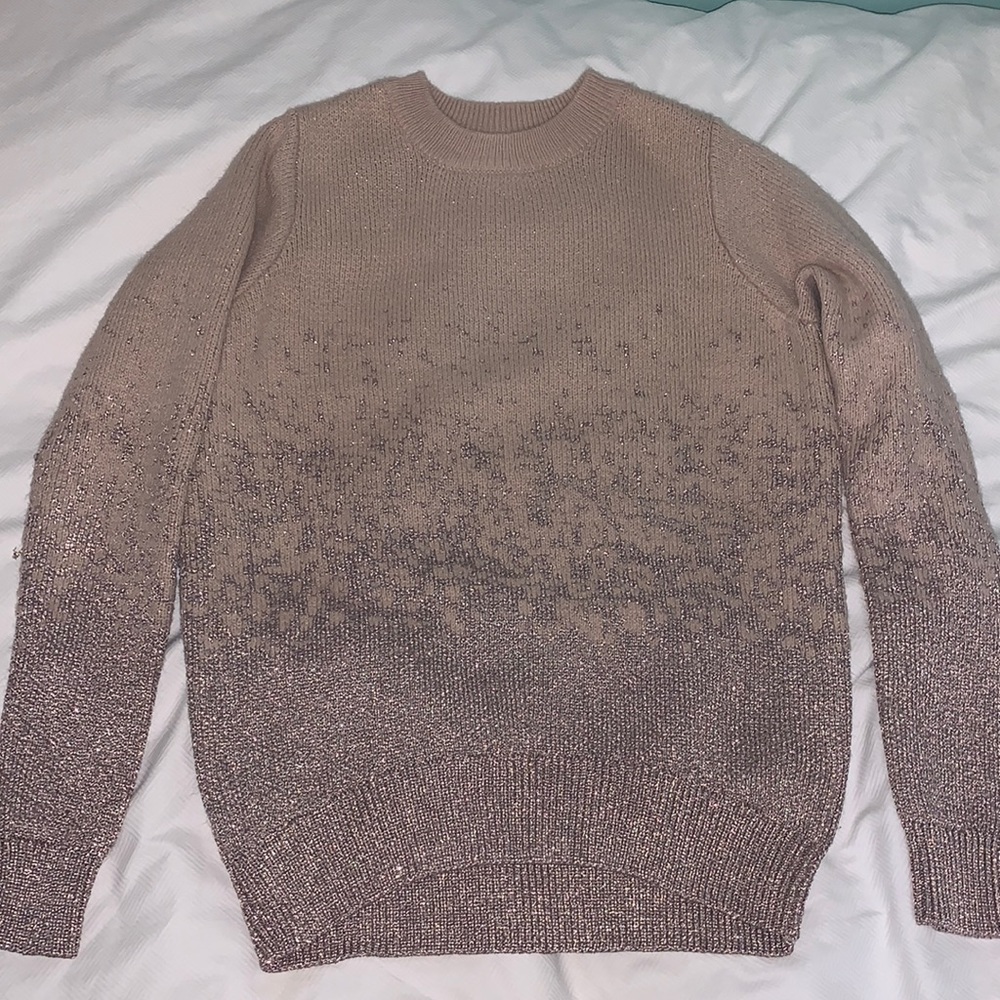 Sparkly Pink Knit Sweater H&M XS